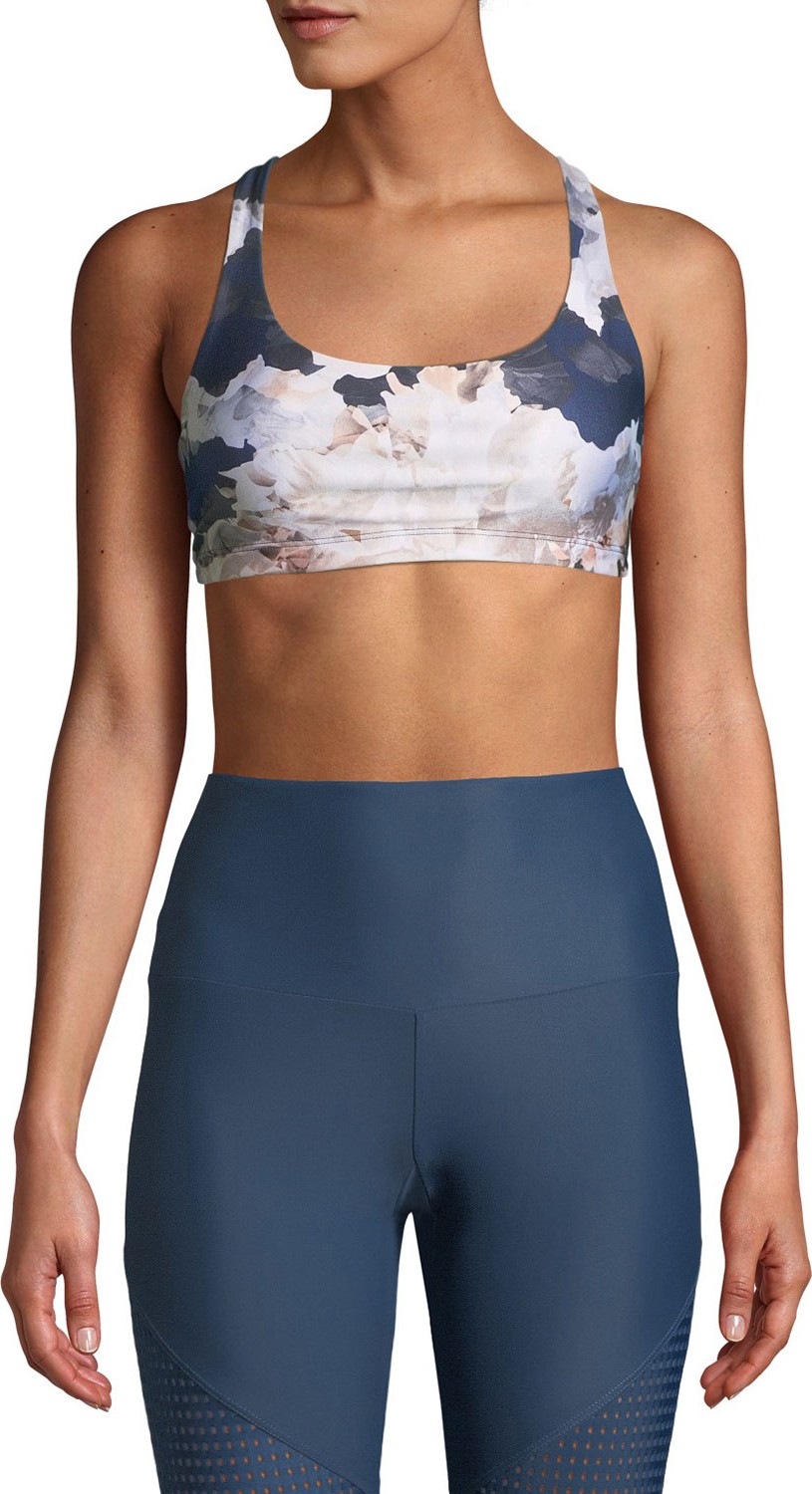 ONZIE Chic Strappy-Back Floral Sports Bra