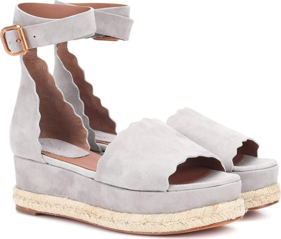 Chloe Lauren suede platform sandals