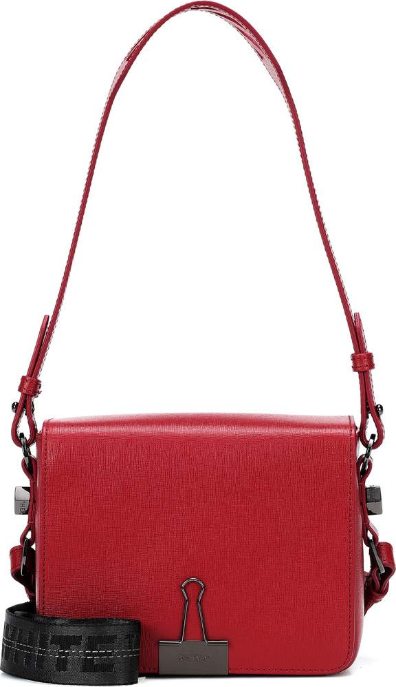 Off White Binder Clip leather shoulder bag