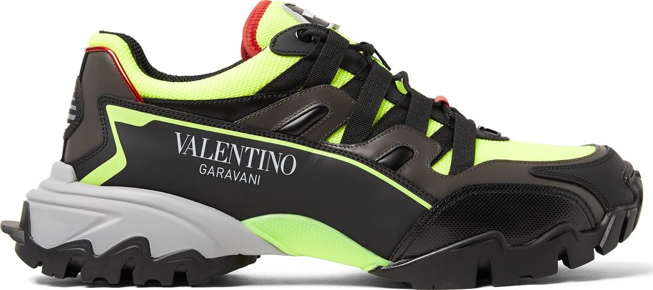 Valentino Valentino Garavani Climbers Mesh, Leather and Rubber Sneakers Valentino Valentino Garavani Climbers Mesh, Leather and Rubber Sneakers
