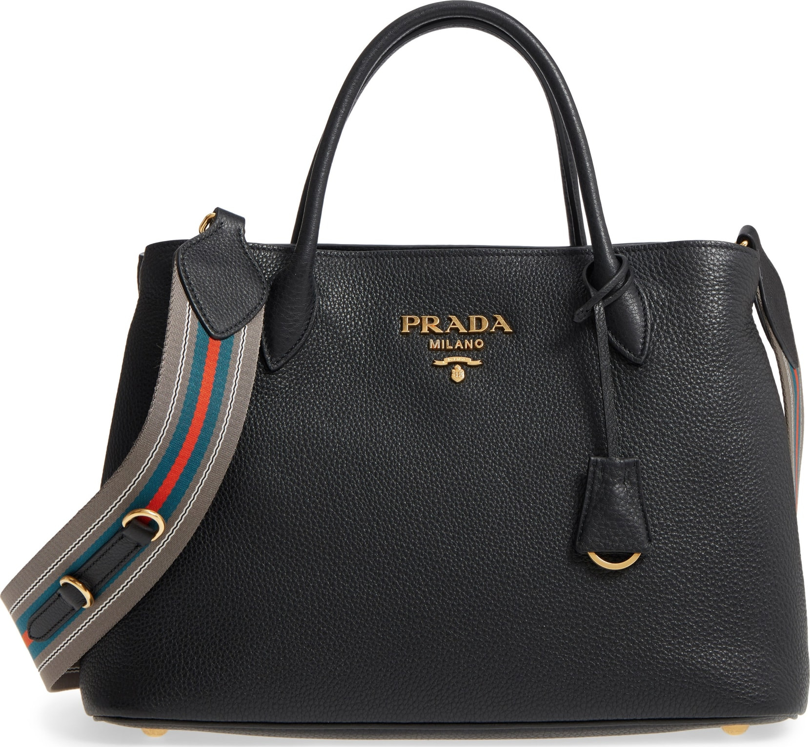 Prada Vit Daino Calfskin Leather Tote