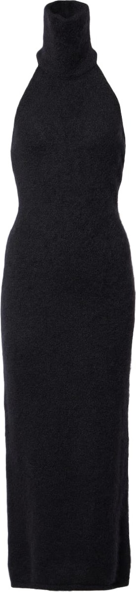 Magda Butrym - Halterneck mohair-blend maxi dress