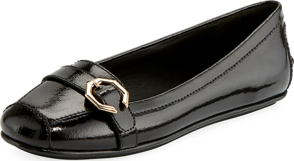 Cole Haan Demi Patent Flat Driver, Black