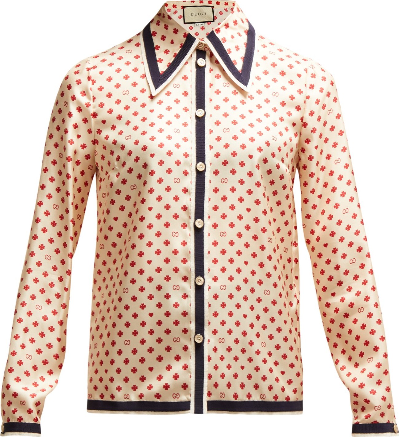 Gucci GG-print silk blouse