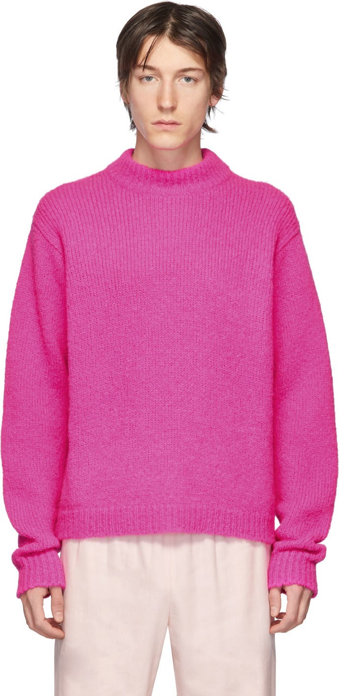 Tibi SSENSE Exclusive Pink Alpaca Sweater