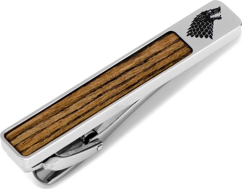 Cufflinks Inc. Game of Thrones Stark Filigree Wood-Inlay Tie Clip