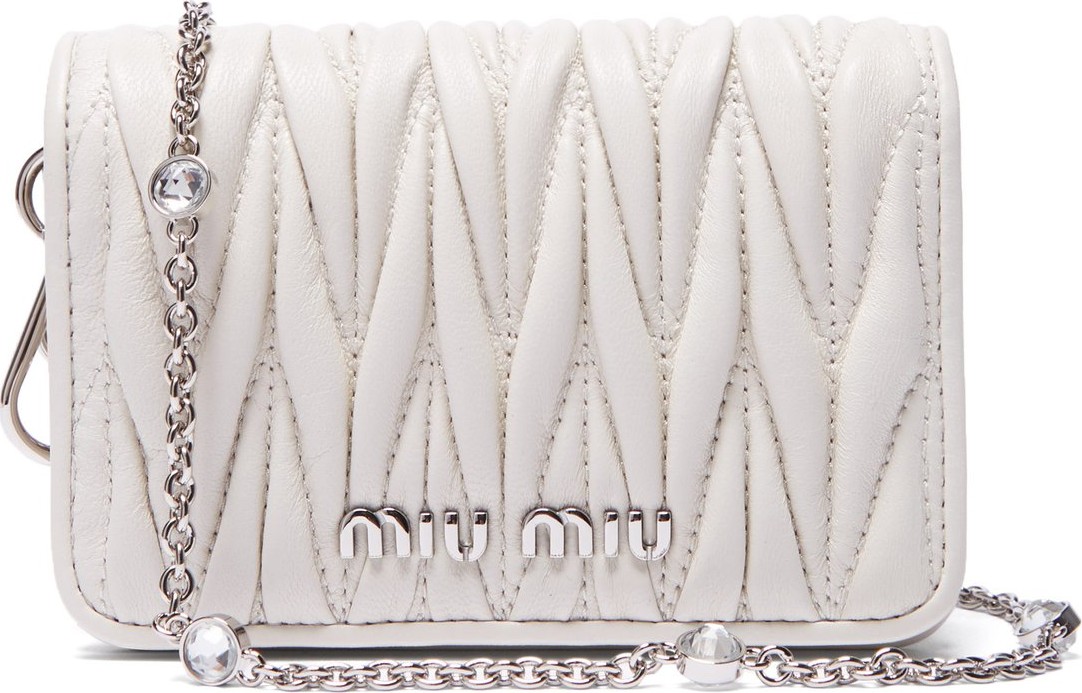 Miu Miu Mini mattelassé leather cross-body bag