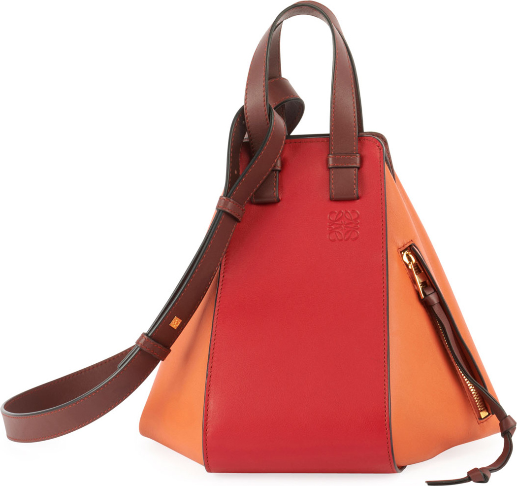LOEWE Hammock Small Colorblock Leather Satchel Bag