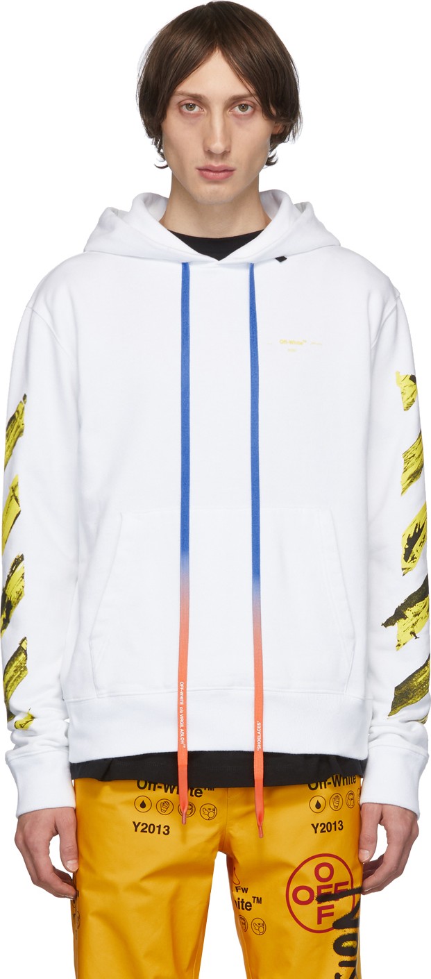 Off White SSENSE Exclusive White Arrows Slim Hoodie