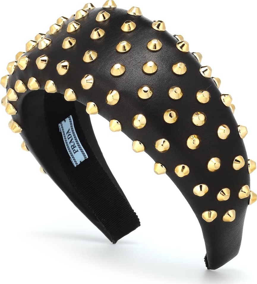 Prada Studded leather headband