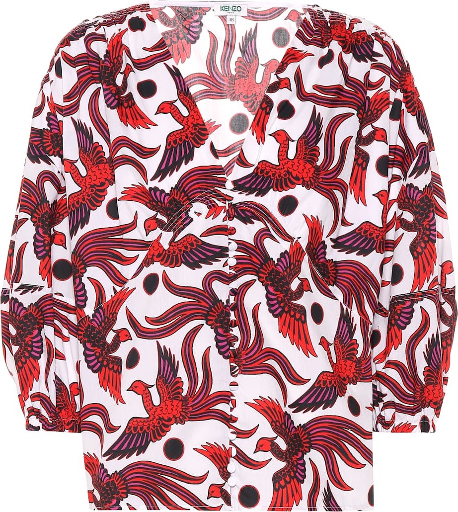 KENZO Printed cotton blouse