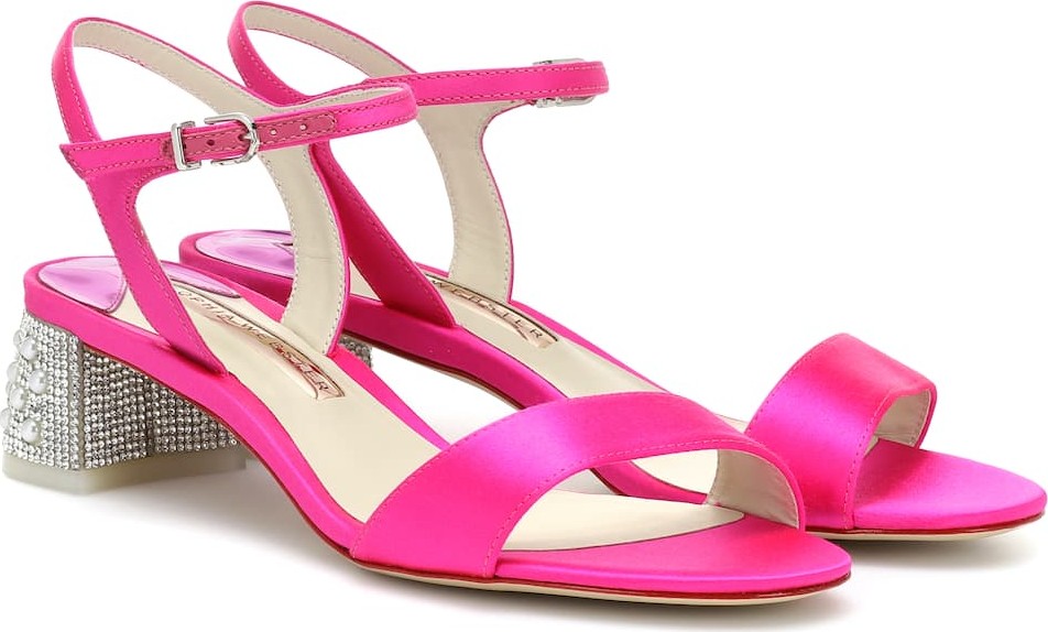 Sophia Webster Amber embellished satin sandals
