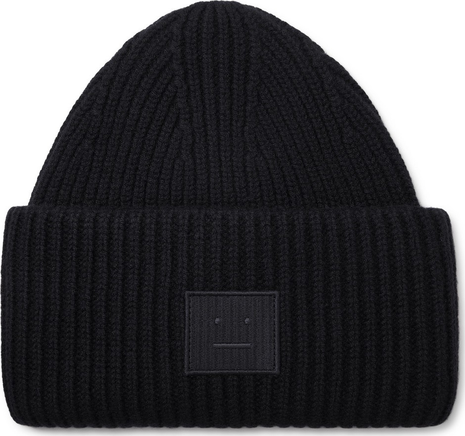 Acne Studios Logo-Appliquéd Ribbed Wool Beanie
