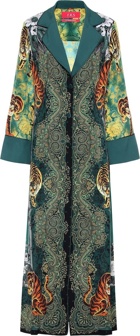 F.R.S For Restless Sleepers Notte printed silk shirt dress