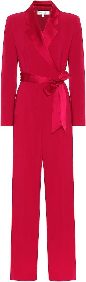 DIANE von FURSTENBERG Monica satin-trimmed jumpsuit