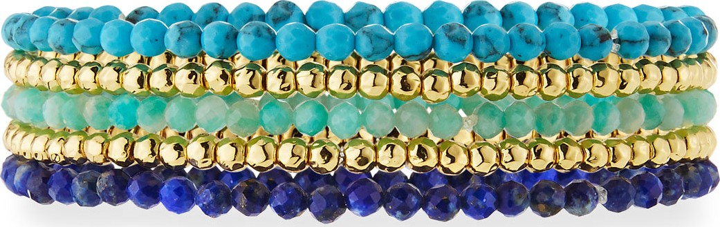 Gorjana Acacia Delicate Mixed Bracelets, Set of 5