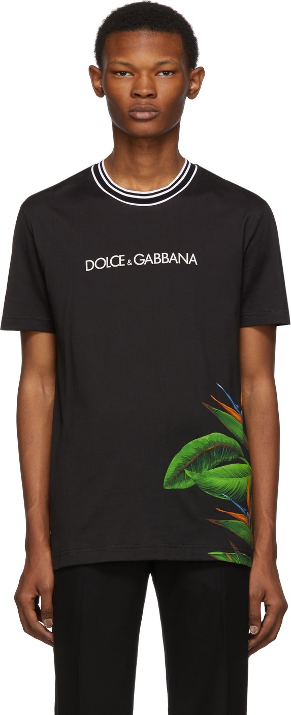 Dolce & Gabbana Black Bird of Paradise T-Shirt