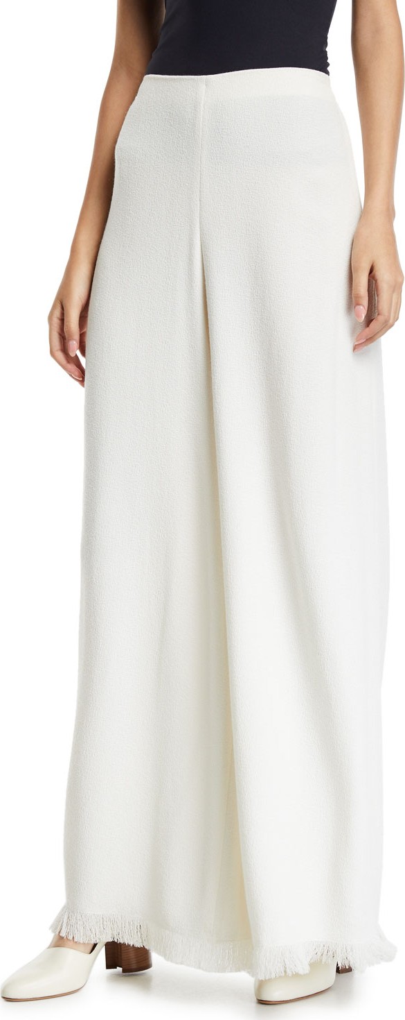 Co Side-Zip Flare Fringe Cuff Pants