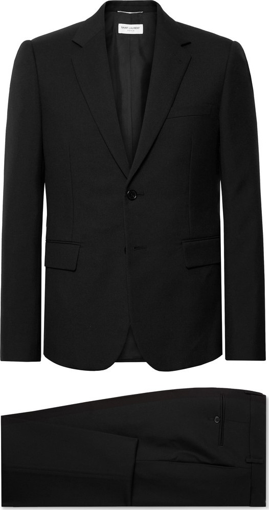 Saint Laurent Black Slim-Fit Virgin Wool-Gabardine Suit