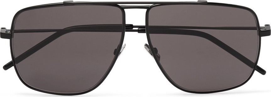 Saint Laurent Aviator-Style Gunmetal-Tone Sunglasses