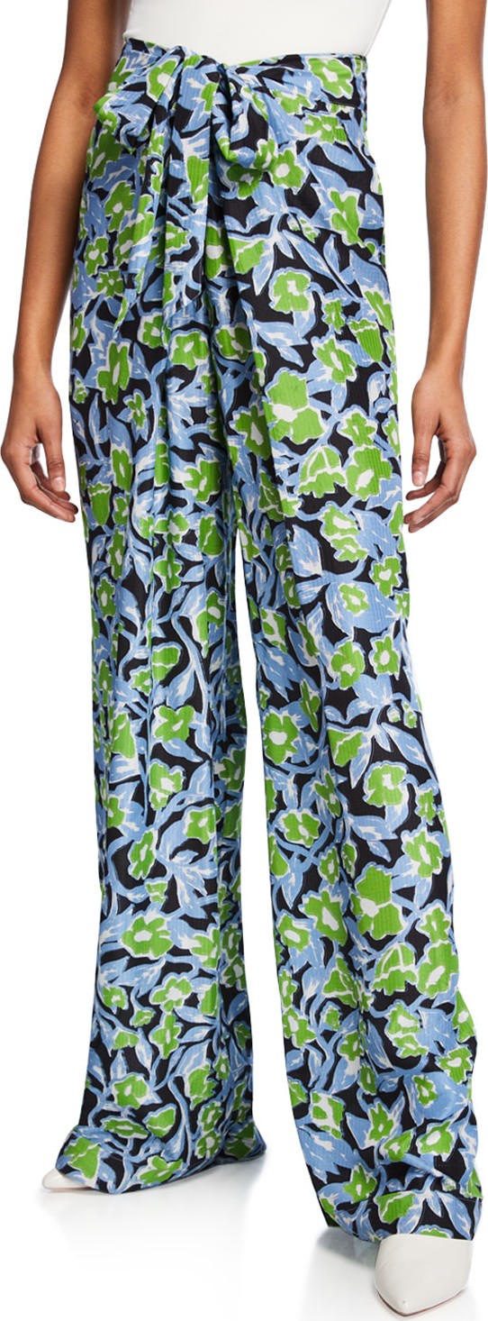 Christian Wijnants Pari Floral-Print Wide Leg Pants