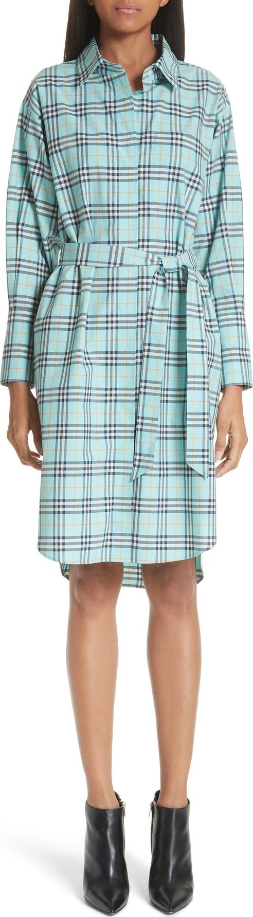 Burberry London England Isotto Tartan Shirtdress
