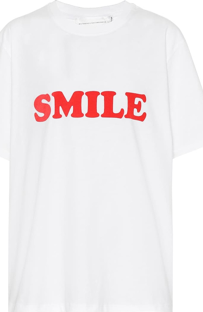 VICTORIA, VICTORIA BECKHAM Printed cotton T-shirt