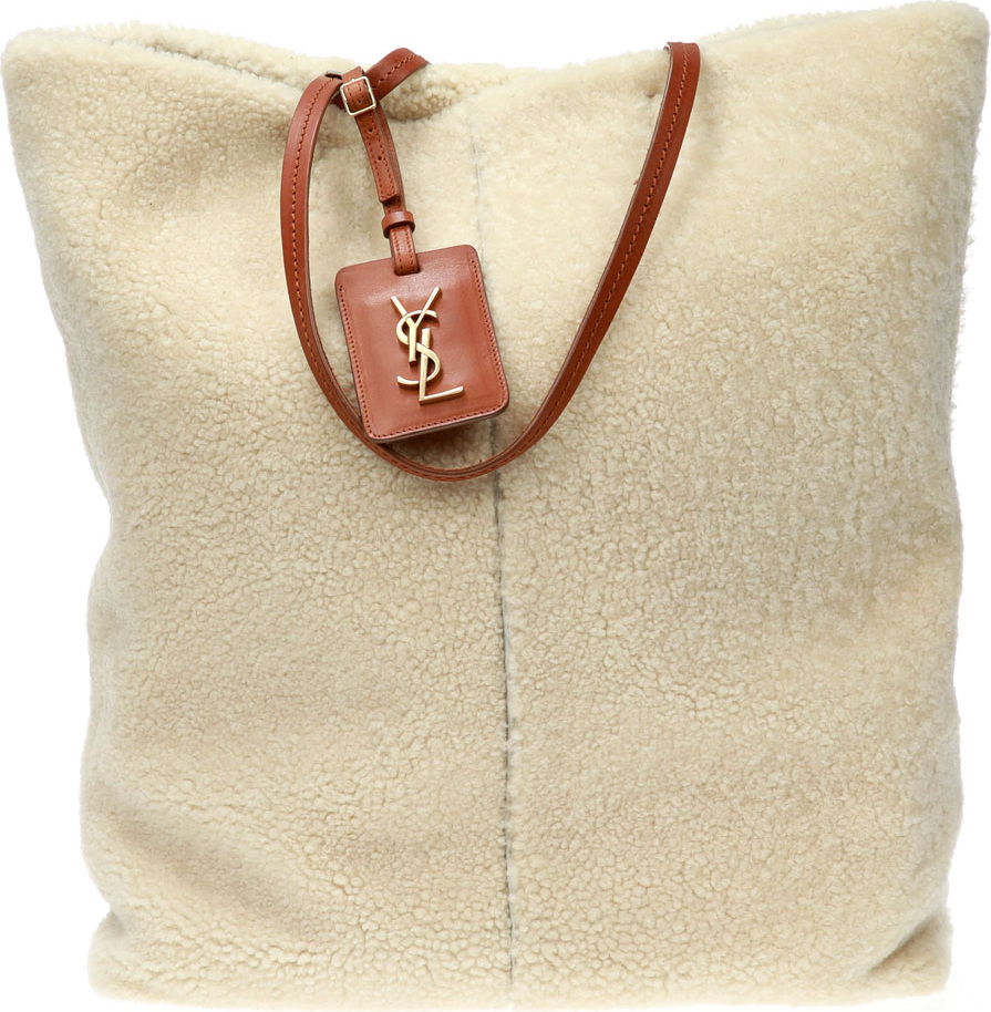 Saint Laurent Shearling East-West Tote Bag
