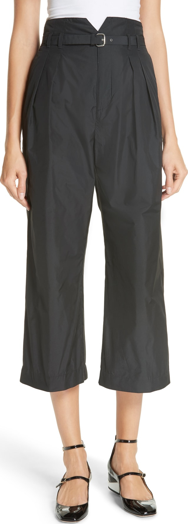 RED Valentino Belted Pleat Front Pants