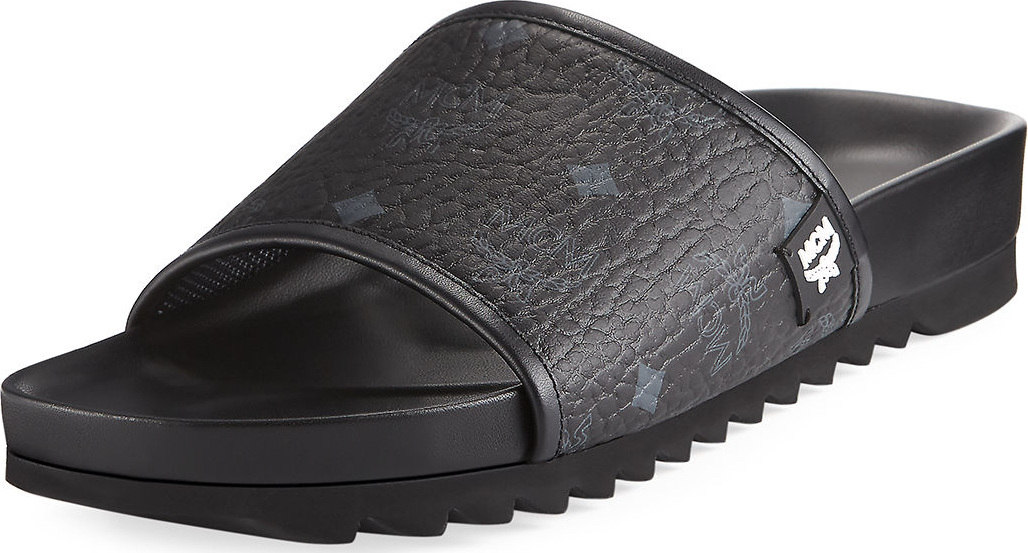 MCM Men's Visetos Slide Sandal