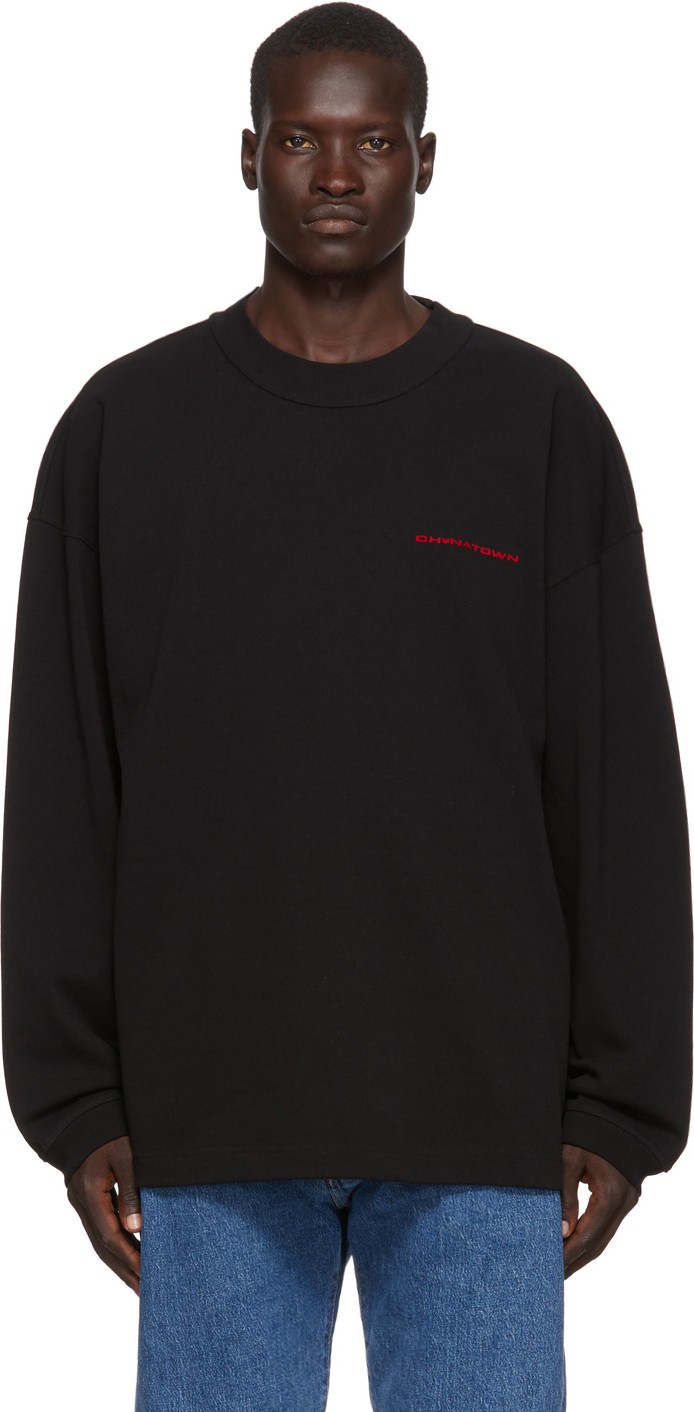 Alexander Wang Black 'Chynatown' Sweatshirt