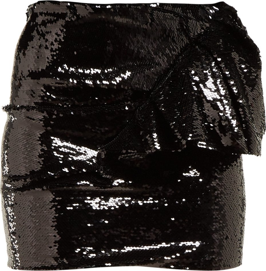 Alexandre Vauthier Ruffled sequinned mini skirt