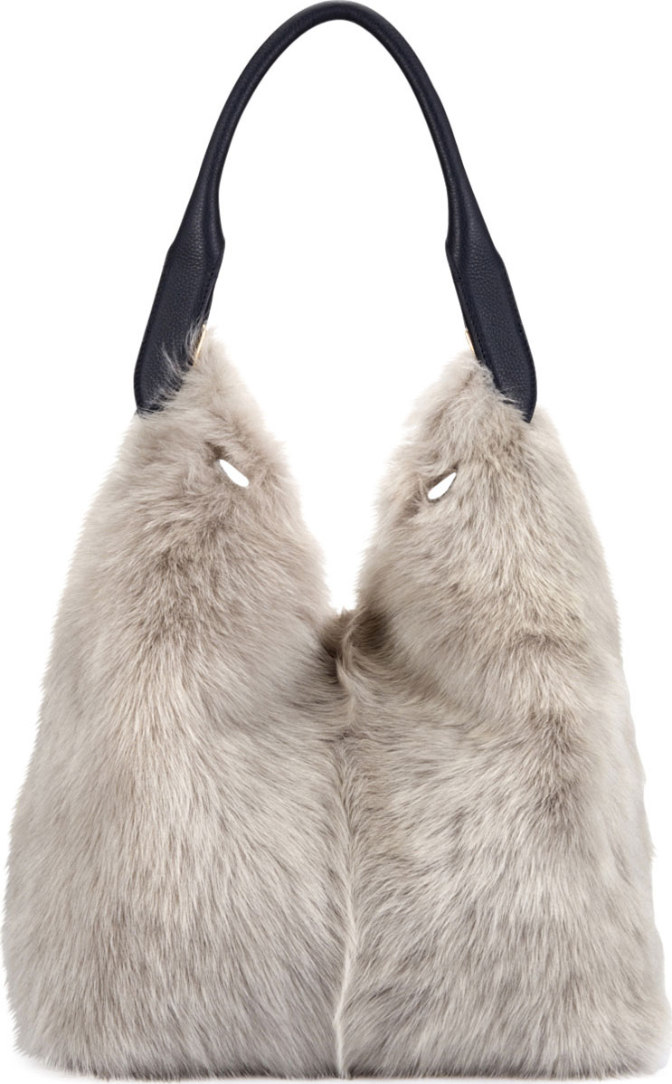 Anya Hindmarch Build A Bag Small Shearling Hobo Bag