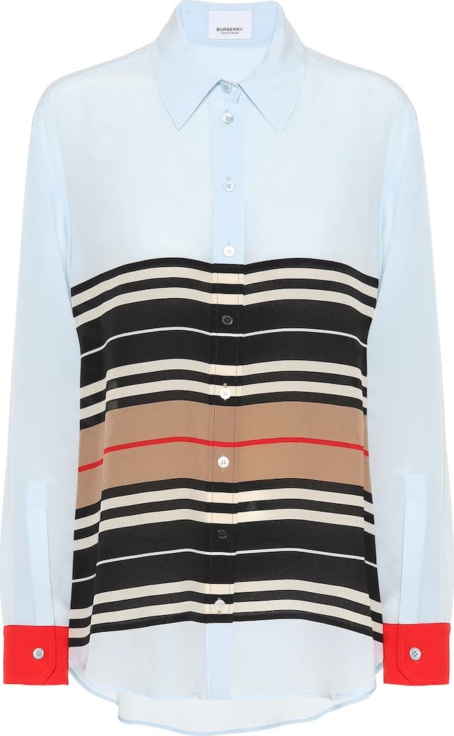 Burberry London England Striped silk shirt