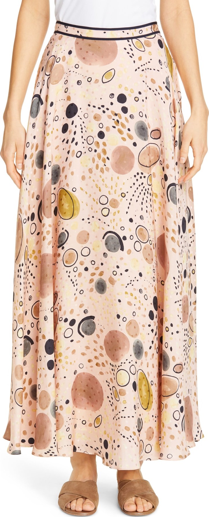 Lafayette 148 New York Ambria Print Silk Maxi Skirt