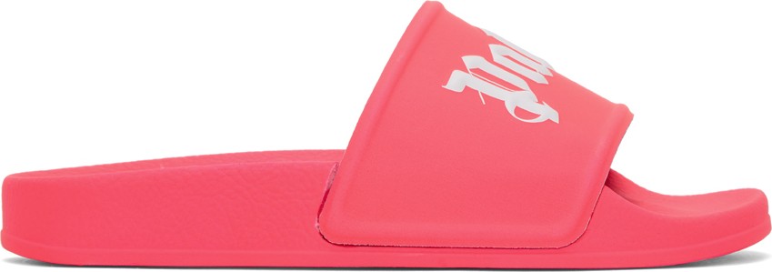 Palm Angels Pink Logo Slides