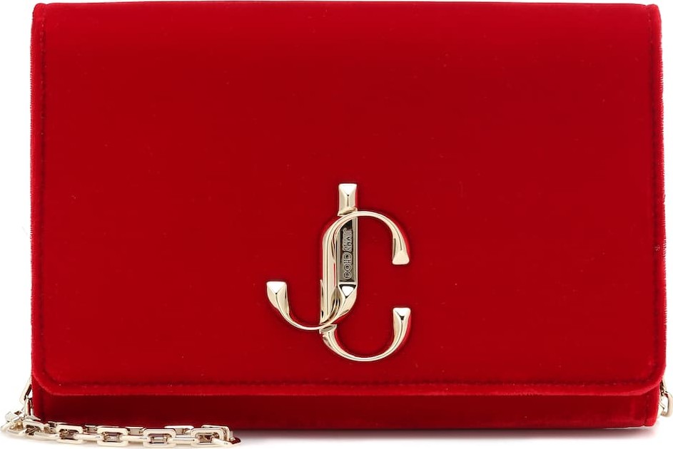 Jimmy Choo Varenne velvet clutch