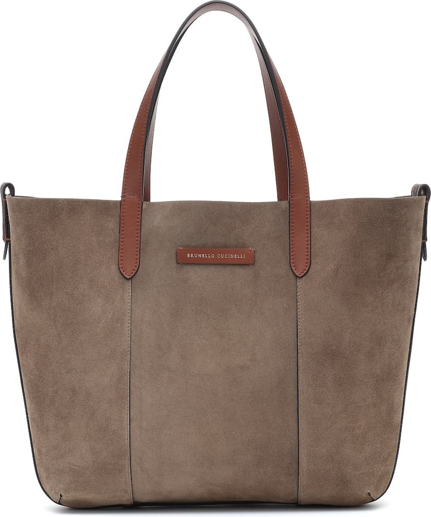 Brunello Cucinelli Reversible suede and leather shopper