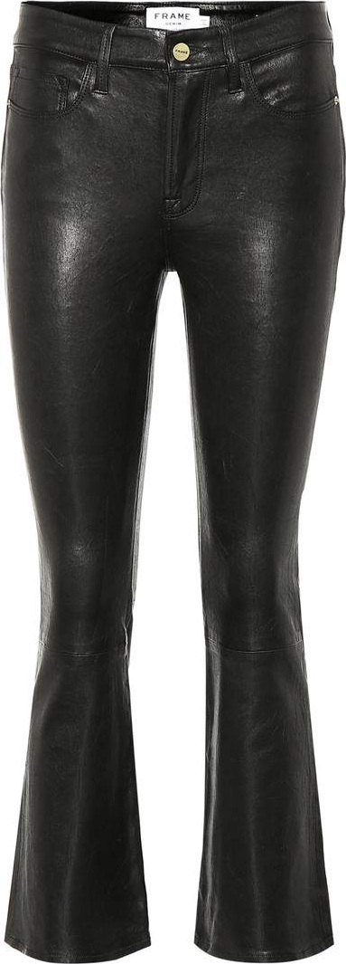 FRAME DENIM Le Crop leather pants