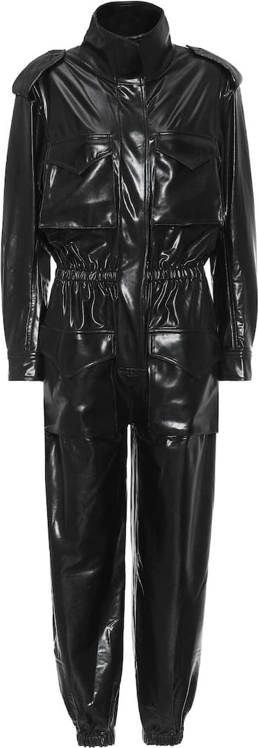 Norma Kamali Turtle stretch-patent jumpsuit