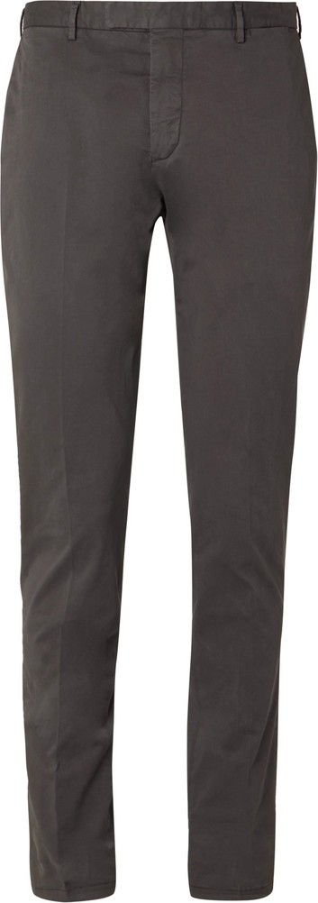 Boglioli Grey Slim-Fit Cotton-Blend Twill Suit Trousers