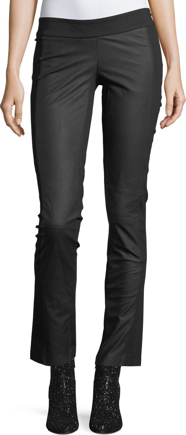 Etienne Marcel Valery Straight-Leg Leather Leggings
