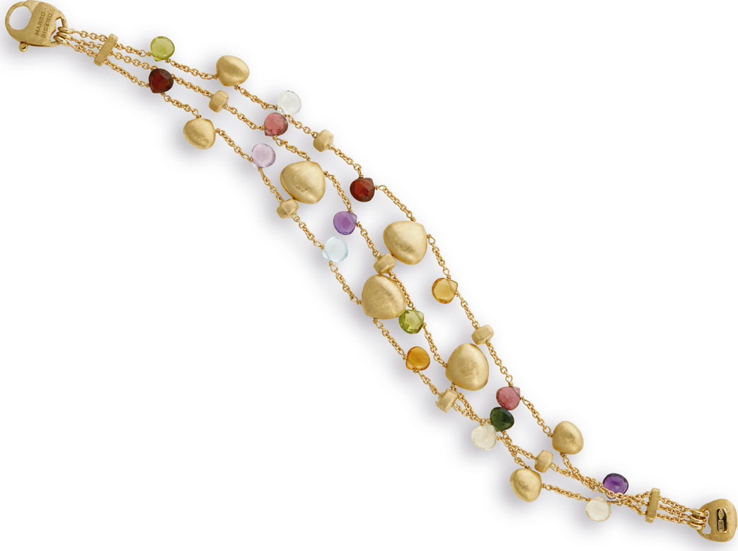 Marco Bicego Paradise Mixed Three-Strand Station Bracelet