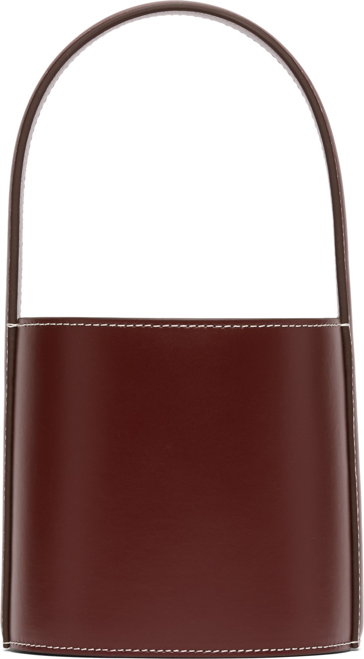 Staud Burgundy Mini Bissett Bag