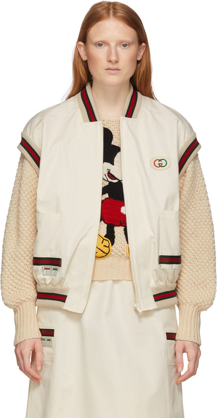 Gucci Off-White Canvas GG Panama Vest