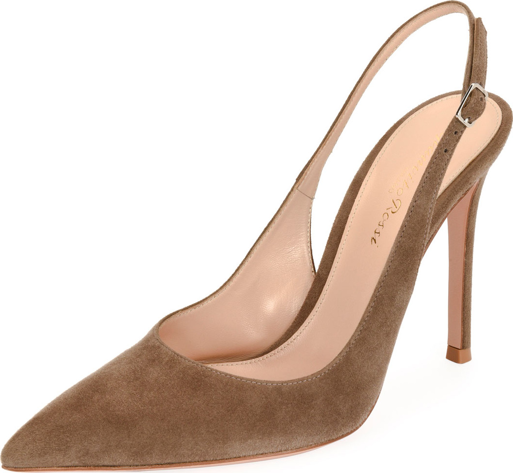 Gianvito Rossi Suede Slingback 105mm Pump