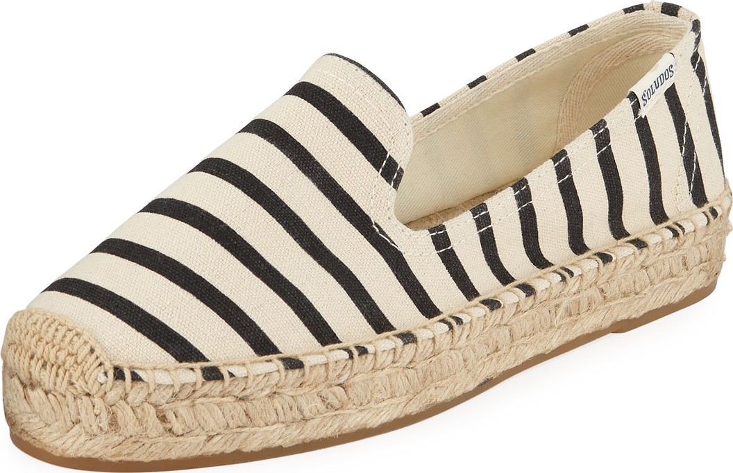 Soludos Classic Striped Canvas Espadrille Smoking Slippers