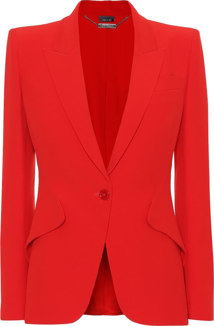 Alexander McQueen Single-breasted crêpe blazer