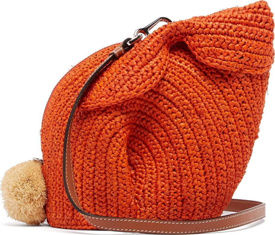 LOEWE Bunny mini raffia cross-body bag