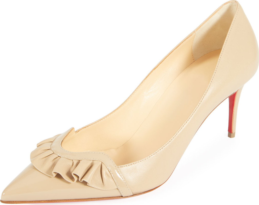 Christian Louboutin Frou Mid Napa Red Sole Pump
